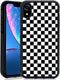 Black White Checkered Flag Case Compatible with iPhone XR ,Chessboard Pattern Protective Case for Women Girls(Checker) 6.1"...