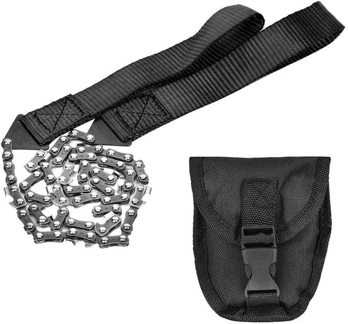 Manual Portable Folding Hand Chainsaw Gear Outdoor Kits for Camping Hiking Survival (Black)...