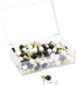 U Brands Sphere Push Pins, Black, White and Gold, 200-Count...