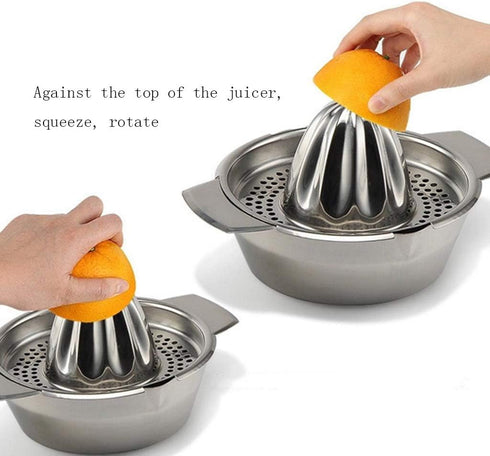Stainless Steel Lemon Squeezer,Juicer with Bowl Container for Oranges Lemons Fruit Home Made Juice in Kitchen...