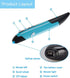 lychee Wireless Optical Pocket Pen Mouse, 2.4GHZ USB Wireless Optical Pen Mouse 800/1200/1600 DPI Adjustable Handwriting Mini Mice for PC Laptop N...