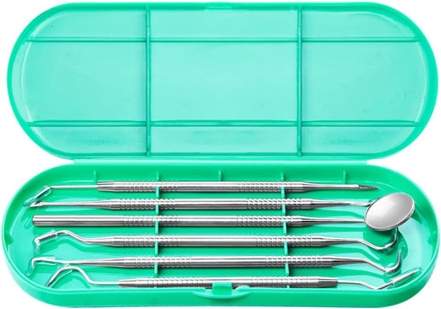 Dental Tools, Plaque Remover for Teeth, Tooth Cleaning Kit, Stainless Steel Oral Care dental Kit with Tooth Scraper Plaque Tartar Remover, Metal D...