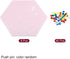 PATIKIL Hexagon Felt Board Tiles, 8 Pack Self Adhesive Mini Moon Wall Pin Bulletin Board with Push Pins for Photos Memos Home Office Decor, Pink...