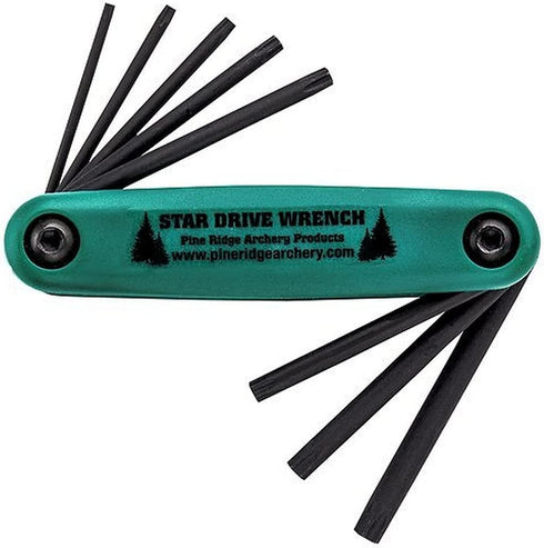 Pine Ridge Archery Star Drive Wrench, Heavy Duty Bow Repair Tool, Rust and Corrosion Resistant, Green...