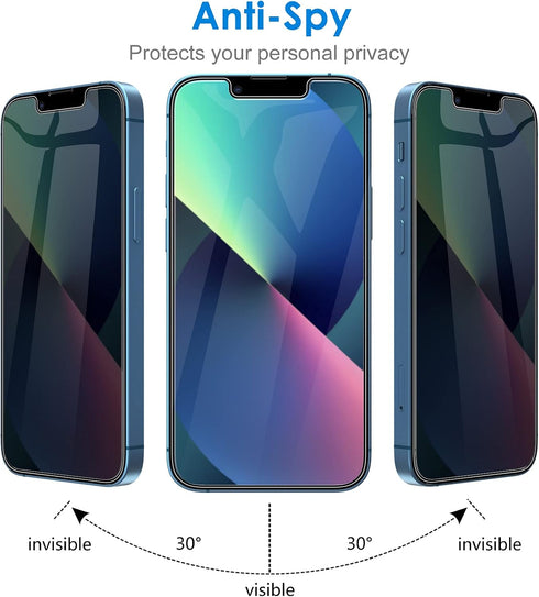 JETech Privacy Screen Protector for iPhone 13/13 Pro 6.1-Inch, Anti Spy Tempered Glass Film, 2-Pack......