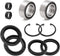 Front Wheel Bearings Seals for Honda FourTrax 300 Rancher 350 400 420 Only for 4x4, OEM# 91051-HC5-003 91209-HN2-003 91256-HC5-003...