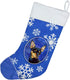 Caroline's Treasures LH9290-CS Min Pin Winter Snowflakes Holiday Christmas Stocking Fireplace Hanging Stockings Christmas Season Party Decor Famil...