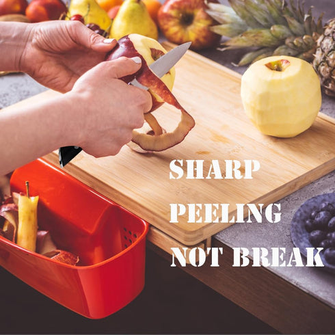Paring Knife 3.5 inch Small Kitchen Knife Manual Sharpened 5Cr15Mov Stainless Steel Fruit Knife Full Tang with 3 Rivets in Ergonomic Pakkawood Han...