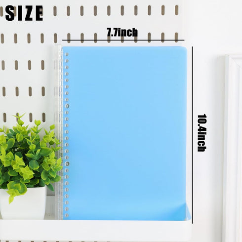 Koogel Smart Ring Binder, Notebooks Spiral Notebook 26 Holes College Ruled Notebook for School Office 60 Sheets/120 Pages Blue...