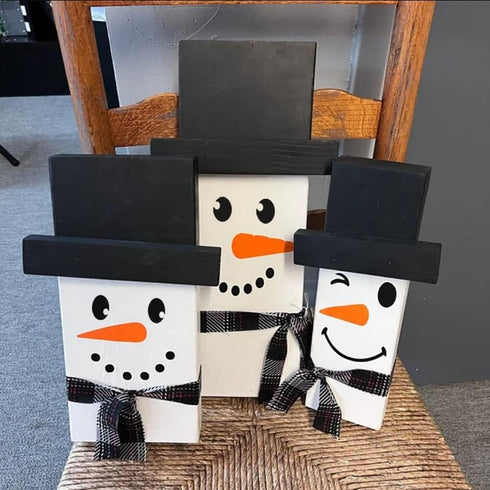 Snowman Faces Stencil,5” Christmas Stencils Reusable Holiday Drawing Stencils for Painting on Wood Block Wall Paper Fabric...