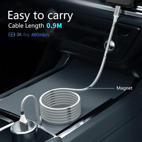 Magnetic Charging Cable,(3FT) Super Organized Charging Magnetic Absorption Nano Data Cable for Galaxy S23/S22 Ultra S21 S10E S9 Note 20 10 9 8 Pix...