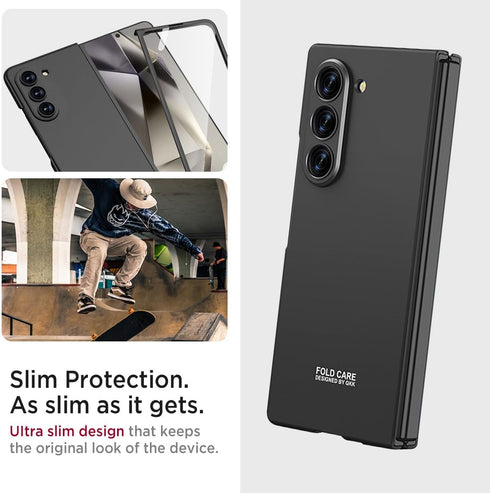 Miimall Slim Fit Case for Samsung Galaxy Z Fold 6 Case with Screen Protector, Ultra Thin Z Fold 6 Case, Lightweight Hard PC Cover Phone Cases for ...