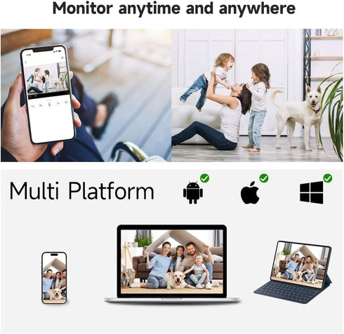 Rraycom 2K Security Cameras for Home Security,4MP WiFi Indoor Camera with Color Night Vision, AI Motion Detection, Two-Way Audio, Cloud & SD Card ...