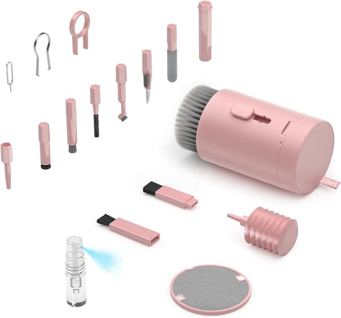 Tounee Keyboard Cleaner Kit, Electronics Cleaning Kit with Retractable Big Brush, Portable, 20 in 1 Multi-Tool Kit for Phones, Tablet, Computer, P...