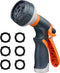 Garden Hose Nozzle, Water Hose Nozzle Spray, Heavy Duty Water Spray Gun High Pressure Washer Sprayer with 8 Patterns, Suitable for Watering Garden...