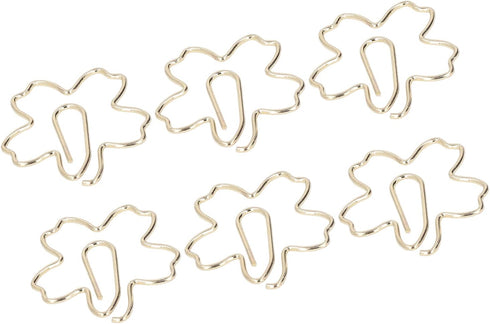 100pcs Gold Paper Clips, Office and School Supplies Office Supplies Flower Shaped Paper Clips Electroplating Cute Special Fun Paper Clips for Kids...