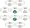 PH PandaHall 10 Pieces Cabochon Bracelet Brass Blank Cuff Bangles with 25mm Round Tray for Men and Women Bracelet Making- Platinum...
