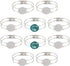 PH PandaHall 10 Pieces Cabochon Bracelet Brass Blank Cuff Bangles with 25mm Round Tray for Men and Women Bracelet Making- Platinum...
