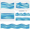 3pcs Waves Stencil Template 11.7×8.3inch Large Sea Ocean Wave Stencil with Paint Brush Reusable Summer Beach Wave Drawing Templates for Furniture ...