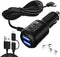 Car Charger for Garmin Nuvi, Garmin GPS Charger Cable,Mini USB Power Cord Cable Dual Port USB Vehicle Power Charging Cable Cord for Garmin Nuvi C2...