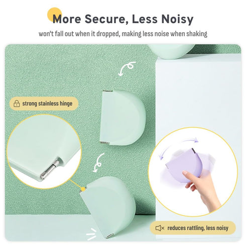 Stylish Soft Silicone Retainer Holder, Portable Night Guard Case with Vent Holes, Slim Mouth Guard Box for Travel, Small Aligner Case Compatible w...