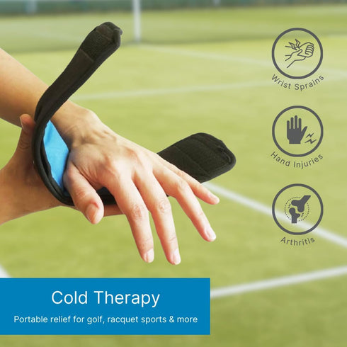 NatraCure Cold Therapy Wrap w/ 20" Strap - 2 Pack (Small Reusable Gel Ice Pack Compress for Injuries and Pain Relief, Hand, Arch of Foot, Wrist, E...