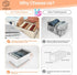 Wardrobe Closet Organizer and Storage for Clothes - 7 Grids Foldable Drawer Dividers Organizers for Jeans | Pants | Shirts | Leggings, Stackable C...
