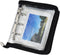 Black Mini Photocard Binder with Zipper and 25 Double-Sided Pockets for Photo Album Business Cards Postcards or Pictures (Black)...