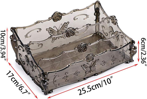 Hipiwe 3 Slots Acrylic Makeup Organizers - Cosmetic Storage Rack Holder, Dresser Vanity Box Desktop Skin Care Products Container for Dresser and B...
