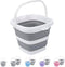 Collapsible Bucket, 5L 1.3Gallon Small Cleaning Mop Buckets for Household Outdoor Car Washing Tub Plastic Foldable Portable Camping Beach Sand Wat...
