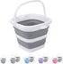 Collapsible Bucket, 5L 1.3Gallon Small Cleaning Mop Buckets for Household Outdoor Car Washing Tub Plastic Foldable Portable Camping Beach Sand Wat...