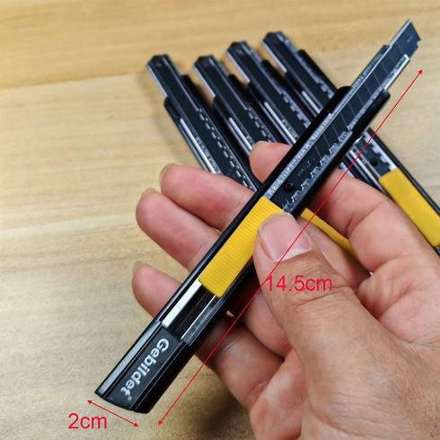 5pcs Right and Left Hand Self-Lock Cutter Knife/Black 9mm Snap Off Blades /60° Blace Knife/Utility Knife/Graphic Knife (Black Holder)...