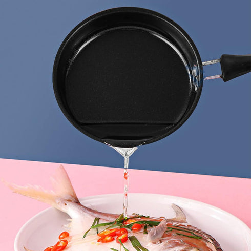 Nonstick Mini Egg Pan, 4.7inch One Egg Frying Pan Omelet Pan Single Egg Pan Stainless Steel Mini Skillet Induction Small Egg Skillet(blue)...