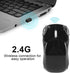 Yoidesu Wireless Mouse, 2.4G Wireless Connection High-Precision Optical Mouse with Receiver Compartment, optoelectronic Mini Bluetooth Mouse for W...