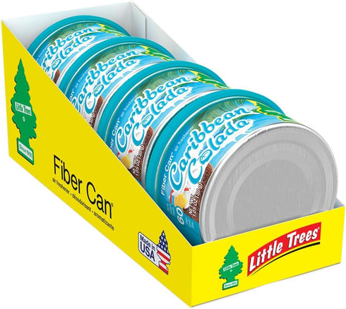 LITTLE TREES Car Air Freshener. Fiber Can Provides a Long-Lasting Scent for Auto or Home. Recycled Fiber. Caribbean Colada, 4 Air Fresheners...