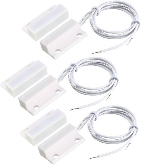 uxcell Surface Mount Wired NC Door Sensor Alarm Magnetic Reed Switch White MC-38...