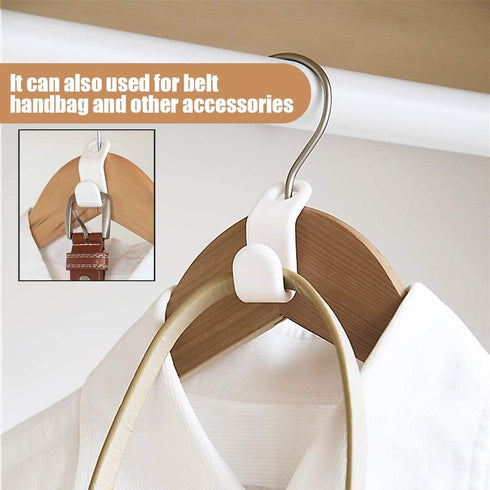 Clothes Hanger Connector Hooks, 50pcs Extra Large Size Space Saving Hanger Connector Hooks for Plastic Hangers Hooks, Closet Cascading Clothes Han...