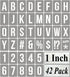 1 Inch Alphabet Letter Stencils for Painting - 42 Pack Letter and Number Stencil Templates with Signs for Painting on Wood, Reusable Numbers and L...