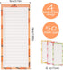 4Magnetic Notepads for Refrigerator Grocery List Magnet Pad for Fridge Magnetic Grocery List pad for Fridge 60 Sheets Per Note Pads (4 Fruits - 1)...