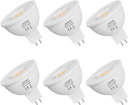 MR16 LED Bulb 5W, 35W to 50W Halogen Equivalent, 12V Low Voltage Spotlights with Long Lifespan for Landscape, Accent, Recessed, Track Lights, GU5....