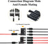 Solar Branch Connector IP68 Waterproof 1500V Solid Copper Terminal 3male1female and 3female 1male, 1 Pairs (3 to 1)...