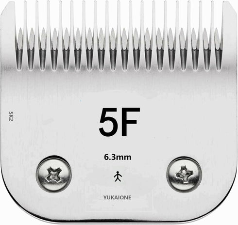 Detachable Pet Dog Grooming Clipper Blades,Compatible with Andis Size-5F Cut Length (6.3mm),Compatible with Oster A5,Wahl KM Series Clippers...