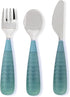 NumNum Toddler Utensils, Pre-Spoon, Fork, Spoon & Knife GOOtensils - 4th Stage Silverware Feeding Kids Aged 2+ Years w/Stainless Steel Heads - Sil...