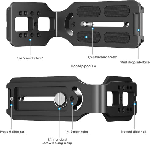 DSLR Camera L Bracket Vertical Horizontal Switching Tripod Quick Release Plate Compatible with Canon Nikon Sony DJI Osmo Ronin Zhiyun Stabilizer T...