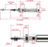 Stainless Steel Slim Air Pneumatic Cylinder, CDJ2B 10-10, M5 Port, 10mm Bore, 10mm Stroke, Double Acting Single Rod...