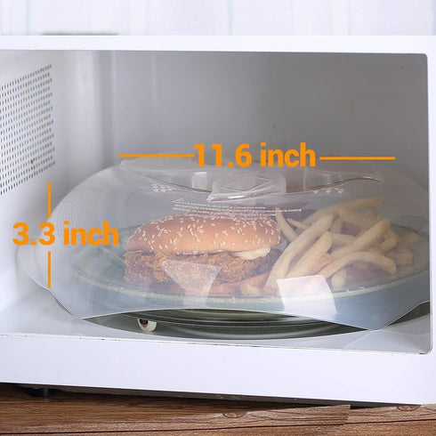 Microwave Plate Cover, Anti-Splatter Plate Lid w/ Steam Vents Microwave Food Cover, BPA-Free,11.8 Inch, Dishwasher Safe...