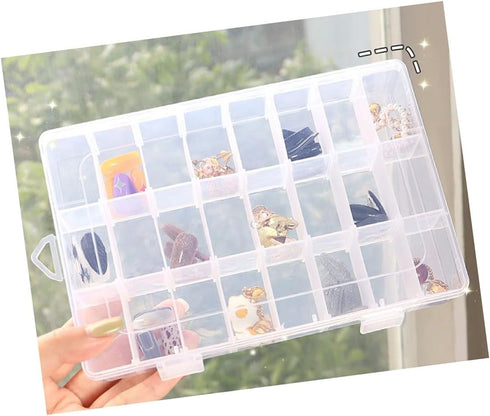 Clear Visible Plastic Storage Box- Rectangular Storage Box, Suitable For Beads, Screws Hardware Accessories Organizer Box Art DIY, Crafts, Jewelry...