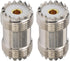 Boobrie 2-Pack SO239 Barrel Adapter UHF Female to Female Coax Coaxial Connector PL259 Coupler UHF Double Female Cable Connector for CB Ham Radio W...