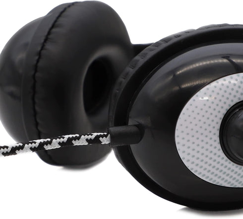 Avid AE-36 Headset in White with Adjustable Boom Microphone for School, Classroom, Education, Testing and Assessment......