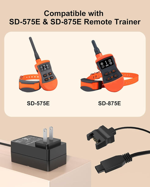 VHBW Replacement for SportDOG Charging Adaptor Only Compatible with SD-575E & SD-875E Remote Trainer...